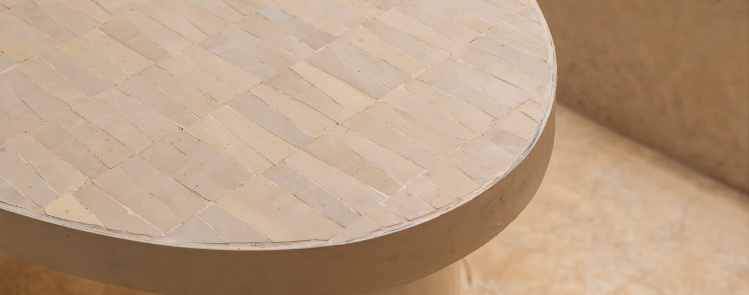 Zellige Linear Bone Dining Table