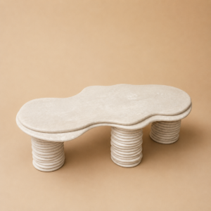 Wave Travertine Coffee Table