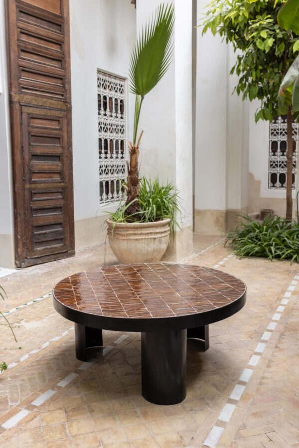 zellige tile ochre coffee table_thumbnail Zellige Tile Ochre Coffee Table