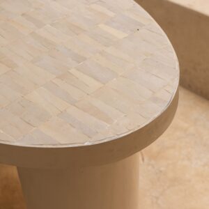 Zellige Linear Bone Dining Table