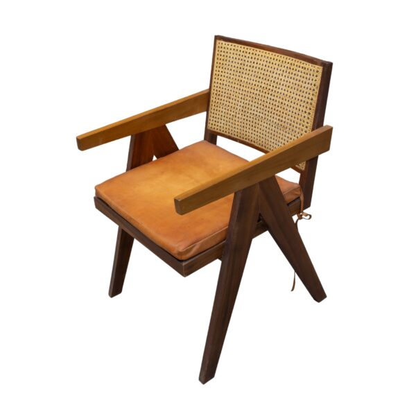 Elara Cane & Leather Armchair