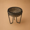 Woven Basket Planter with Metal Stand