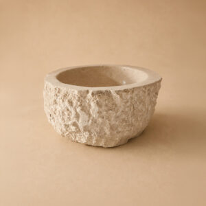 Hammered Limestone Bowl