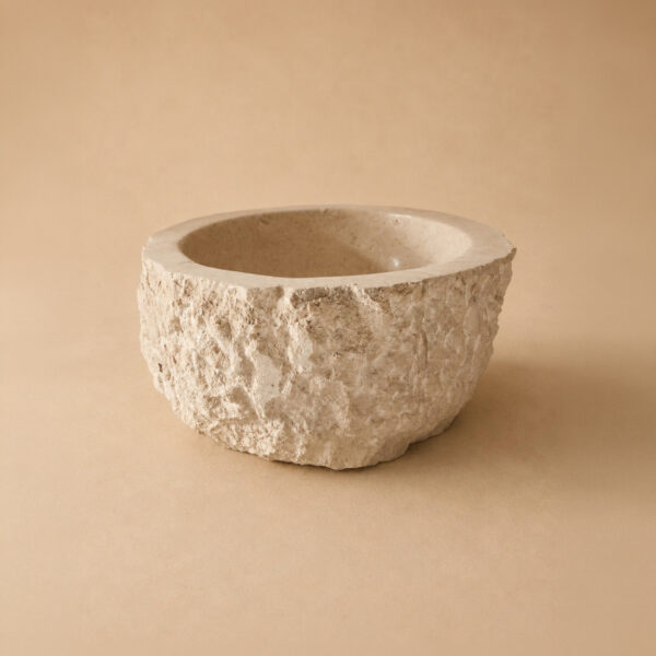 Hammered Limestone Bowl