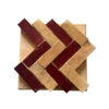 Herringbone Pattern Wine in Natural Clay