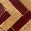Herringbone Pattern Wine in Natural Clay
