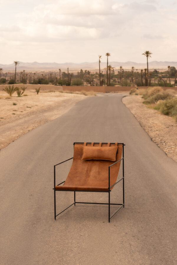 Nadia Leather Sling Chair