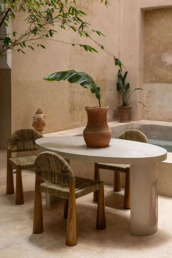 Ileenja Marina - Frame Tales Studio-8653 Zellige Linear Bone Dining Table