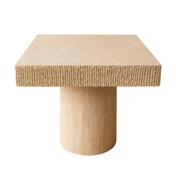 Theo Stone Table (Enhanced) Theo Travertine table