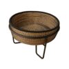 Woven Basket Planter with Metal Stand