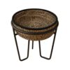 Woven Basket Planter with Metal Stand